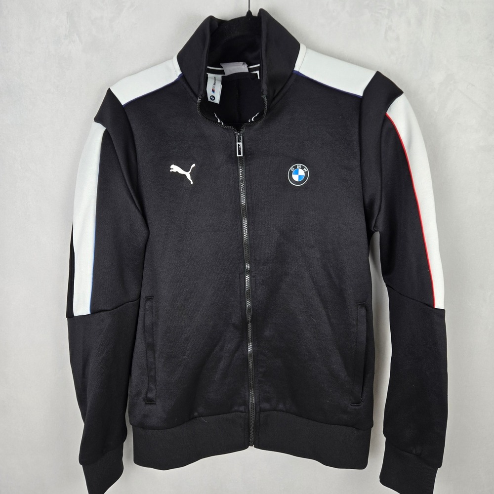 Puma BMW M Motorsport T7 Track Racing Jacket Unisex Small Black Zip Up X MMS
